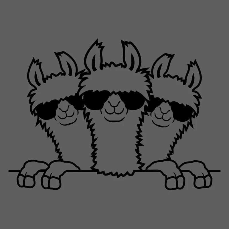 Hinter Mauer Lamas Freunde