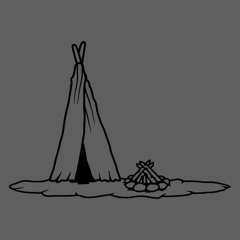 Campground Campfire primitive tent