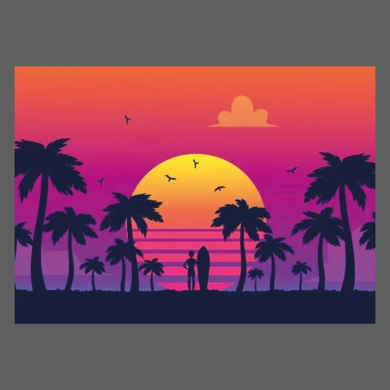 sunset surf