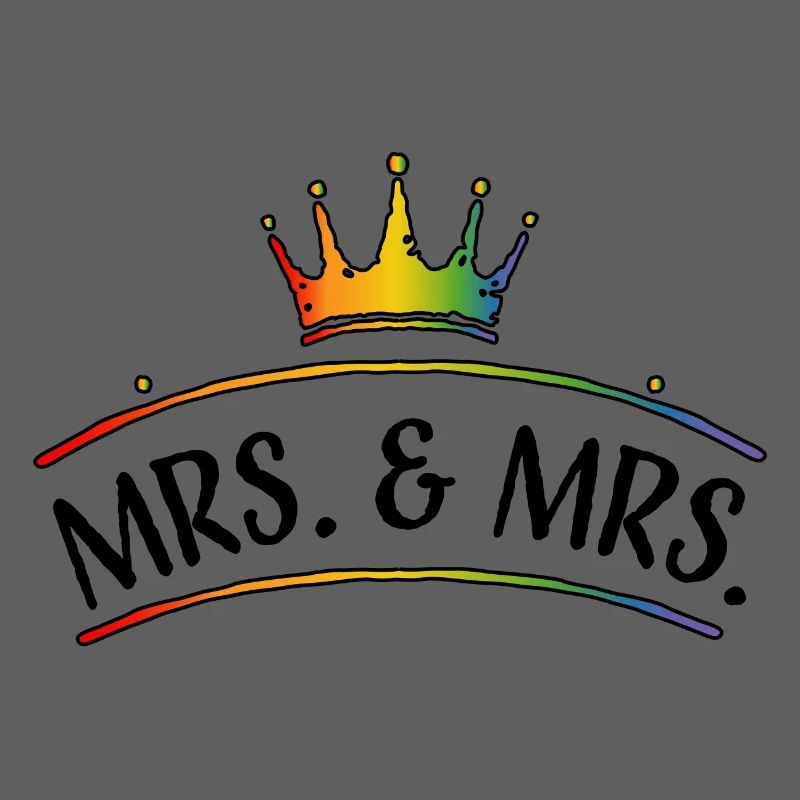 Krone Regenbogen MRS and MRS lesbisch hochzeit