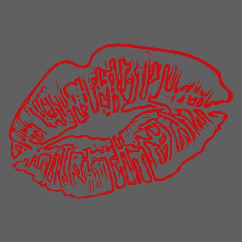 Rouge à lèvres Baiser bouche Saint-Valentin Baisers