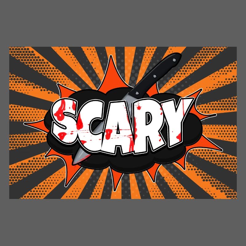 Scary Halloween Comic Style Graffiti