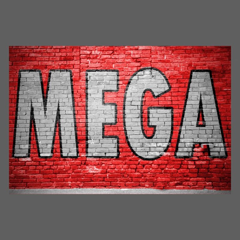 Mega Ziegelsteinmauer Graffiti