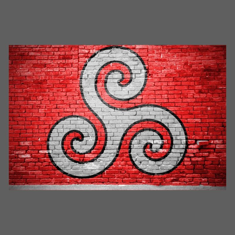 Triskele BDSM Brick Wall Graffiti