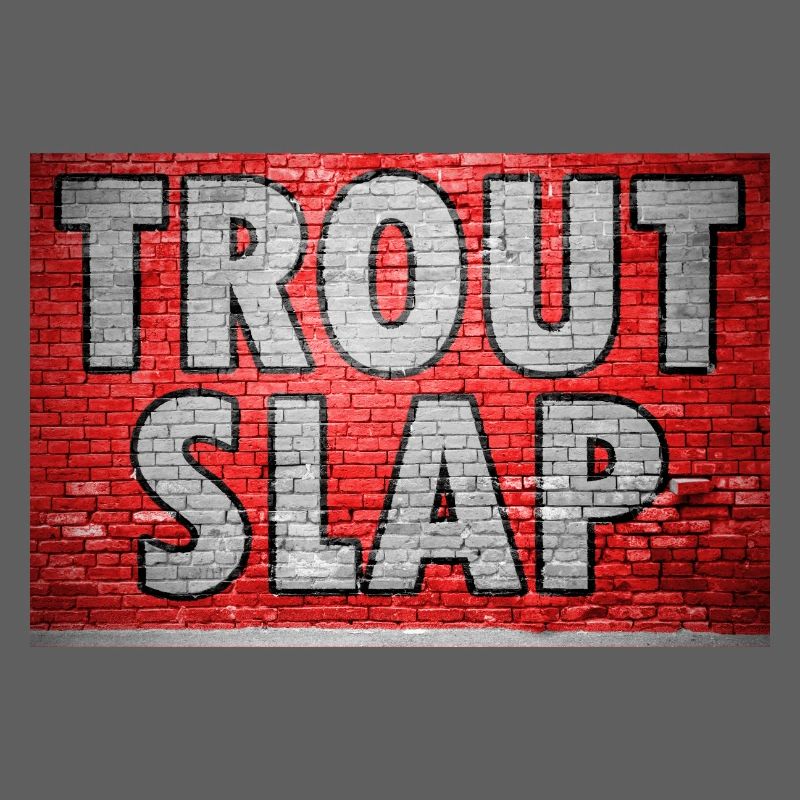 Trout Slap Brick Wall Graffiti