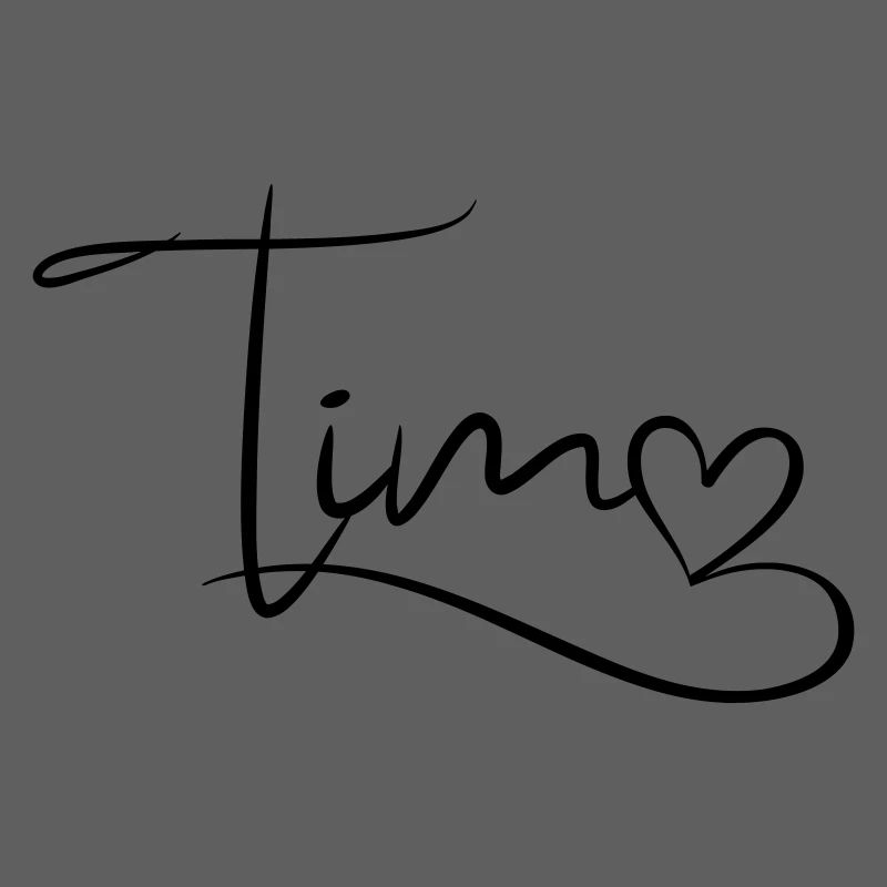Tim Name First Name Heart Decor