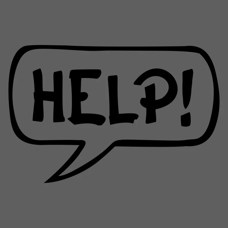 Comic Speech Bubble HELP