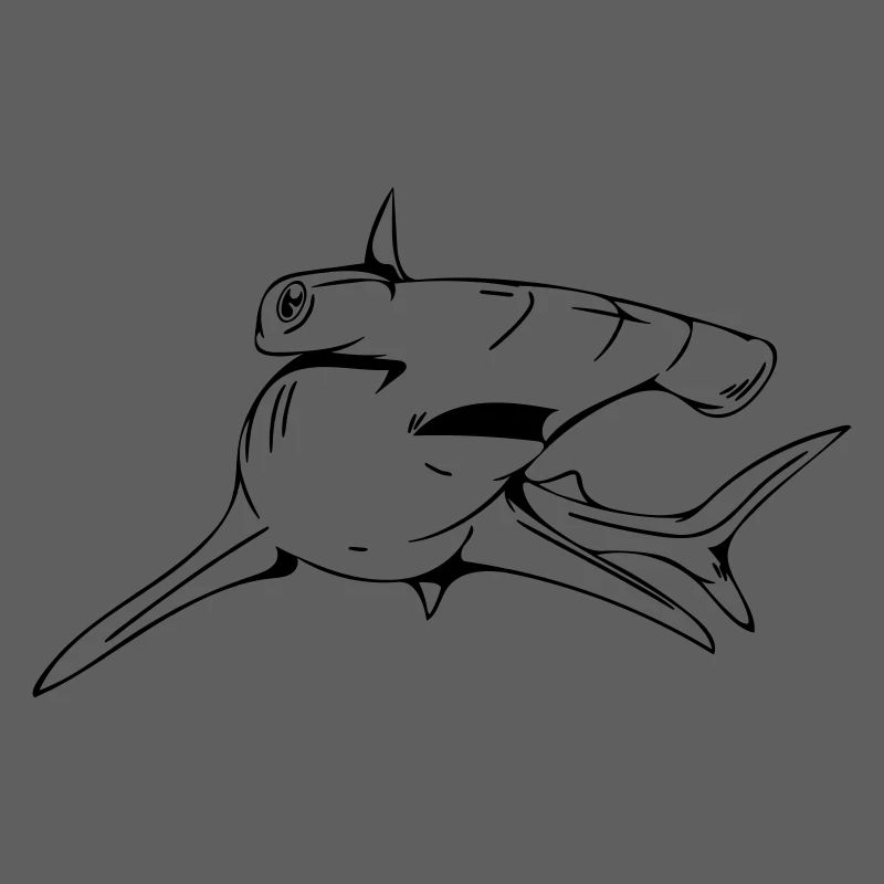Dangerously elegant hammerhead shark