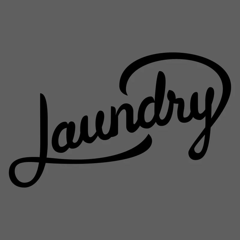 Funny lettering for laundry