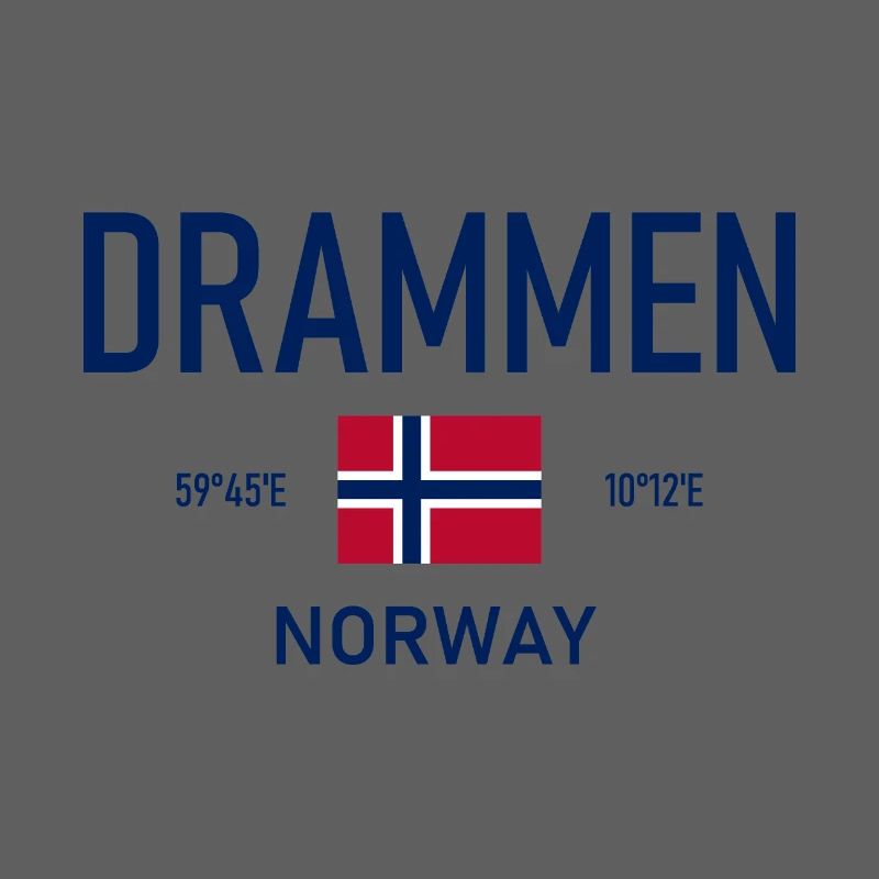 Drammen - Norway - Coordinates - Flag