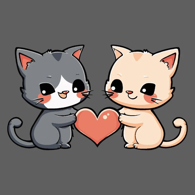 Chat Couple Saint-Valentin