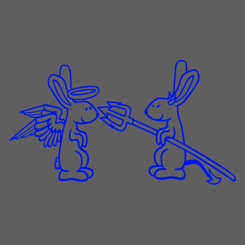 Rabbit Angel Conscience Devil Demon Evil Satan Hell