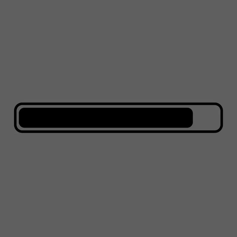 Loading bar rounded throughout almost full