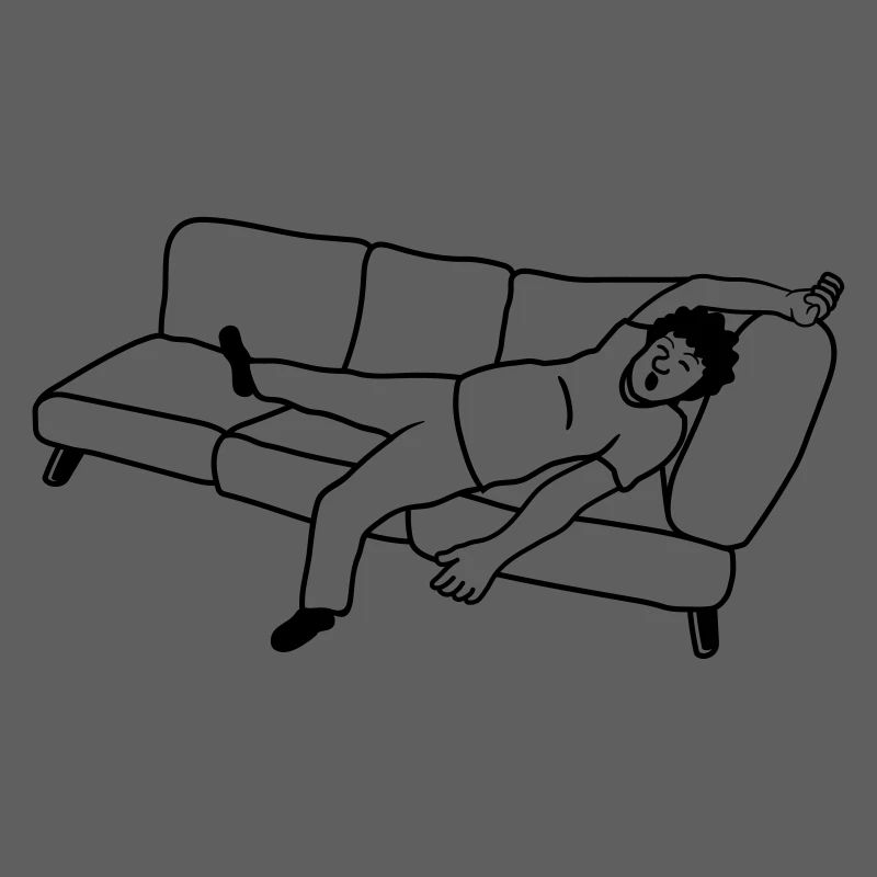 Couch sleeping man