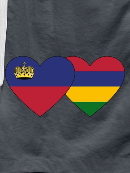 Liechtenstein Mauritius Flag Heart