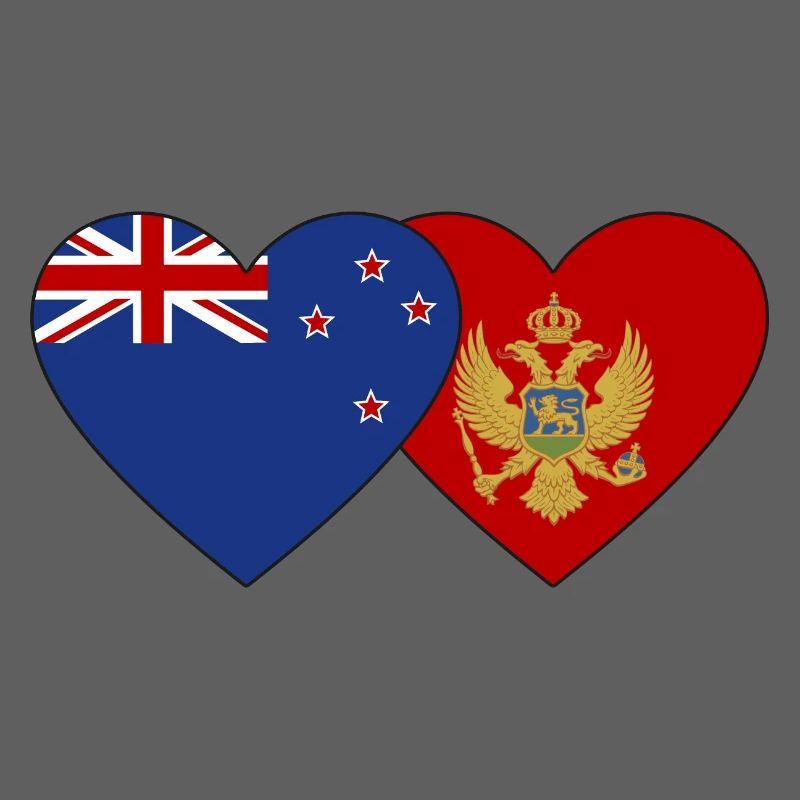 Drapeau du Monténégro néo-zélandais