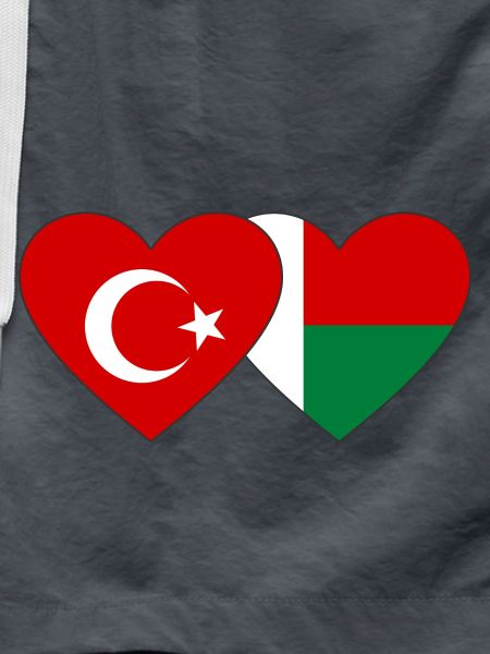 Turkey Madagascar flag heart