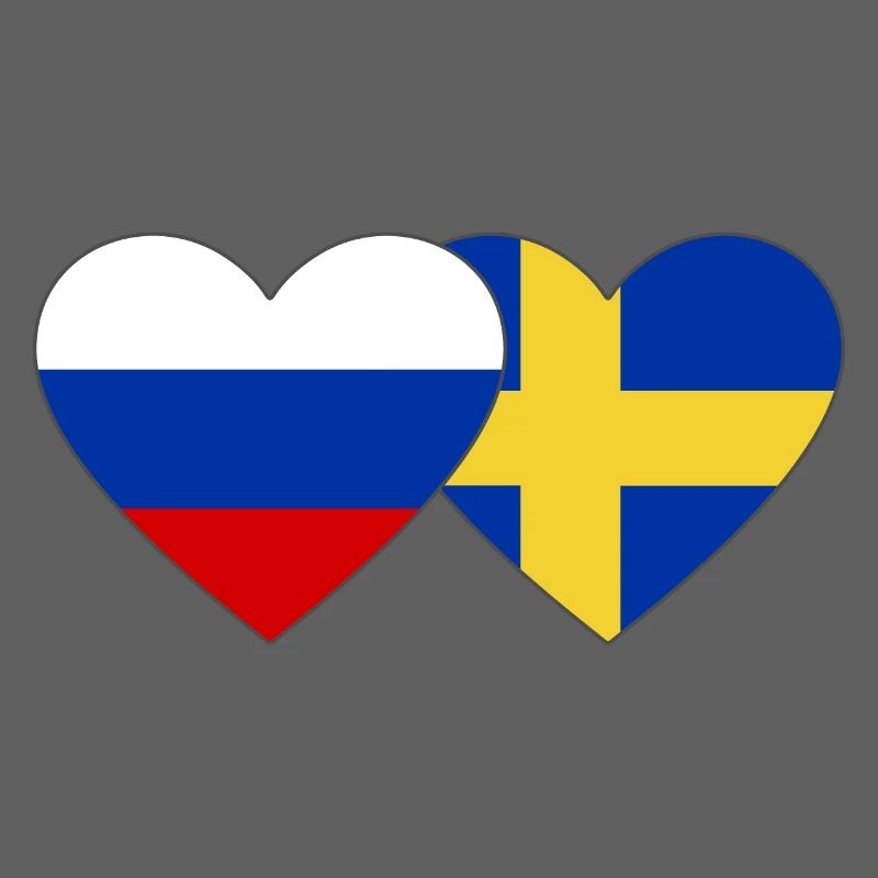 Drapeau de la Suède Russie