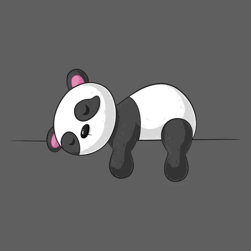Panda de dessin animé endormi