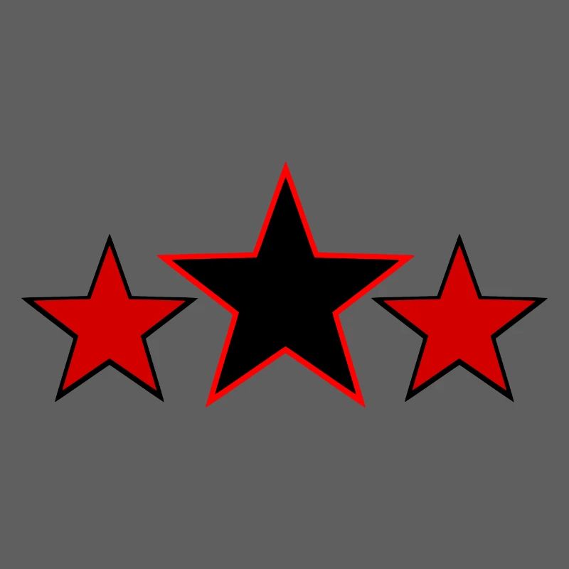 Sterne schwarz rot