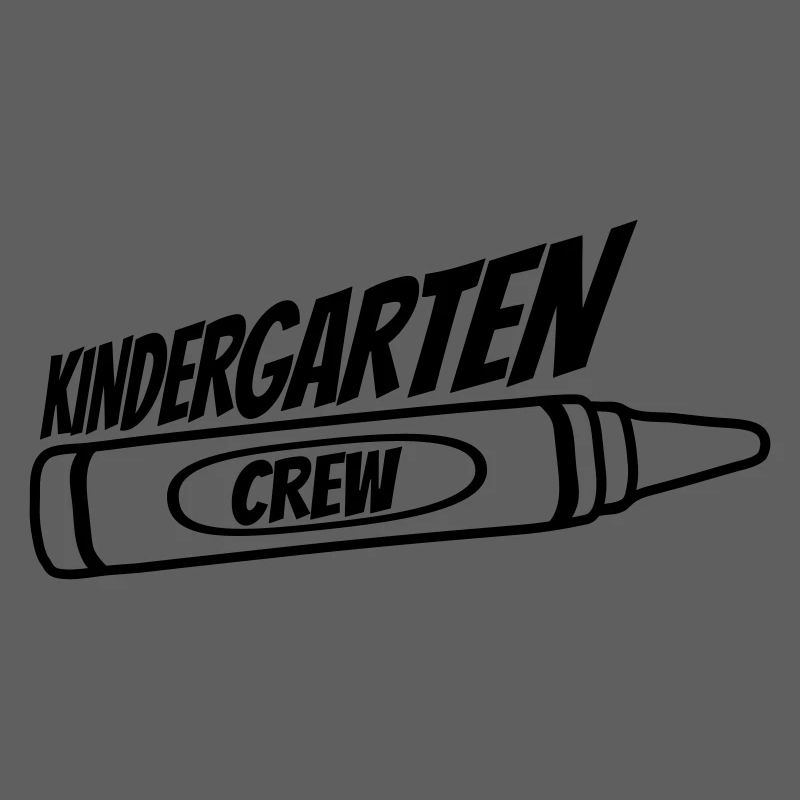 Team Kindergarten Crew Wax Crayon