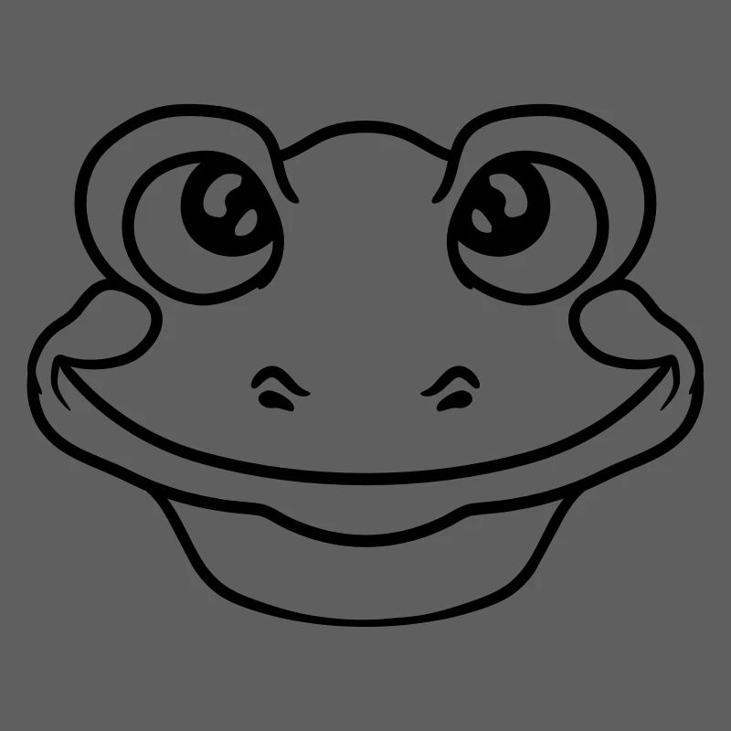 face head frog sitting cute cute small c