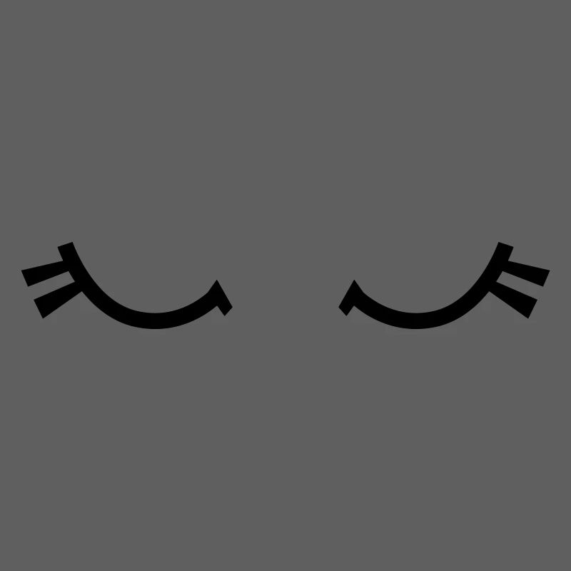 yeux endormis avec des cils mignons