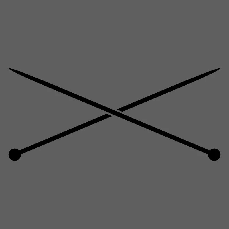 Knitting needles sewing needles design