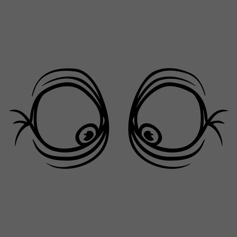 Squinting funny eyes
