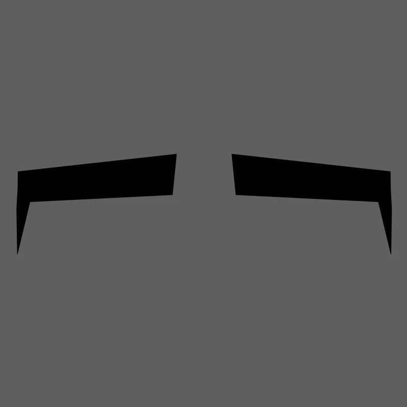 Die Schlitze für die Augen oder Augenbrauen