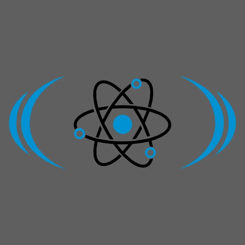 Atom symbol radioactive
