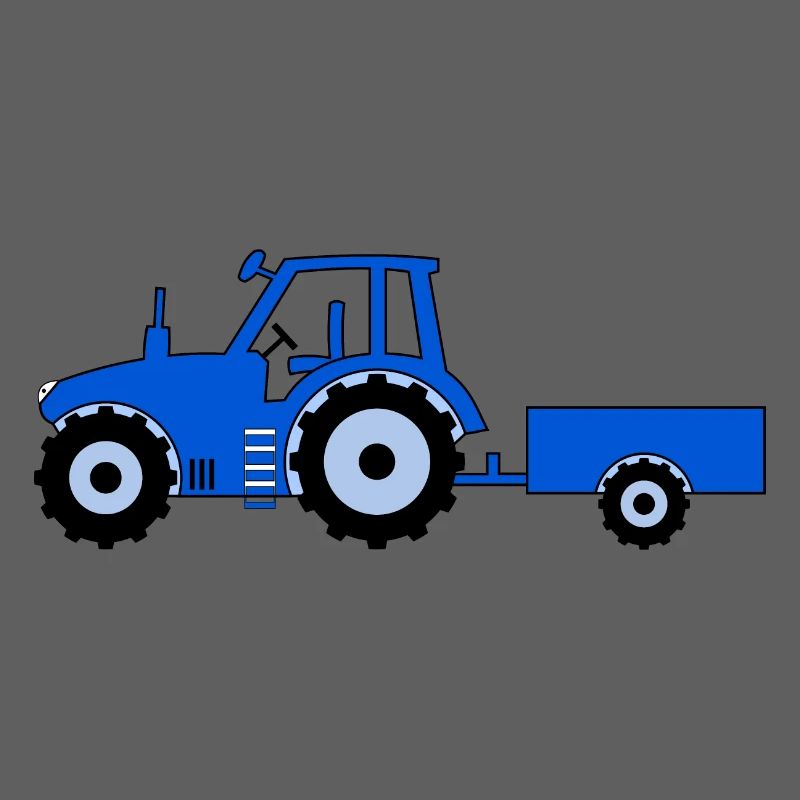 Tractor with trailer blue