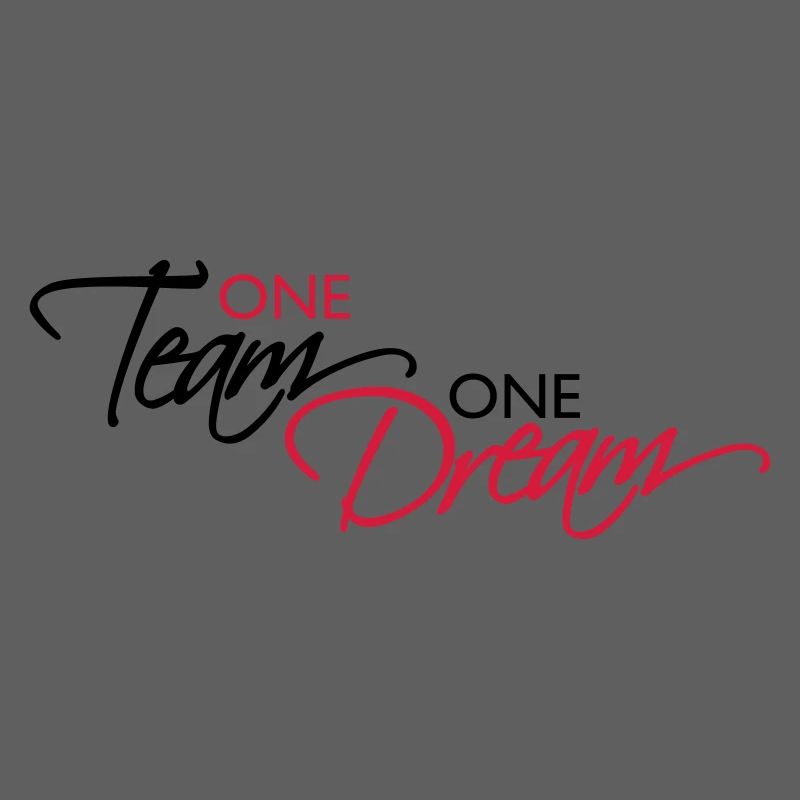 One Team Lettering