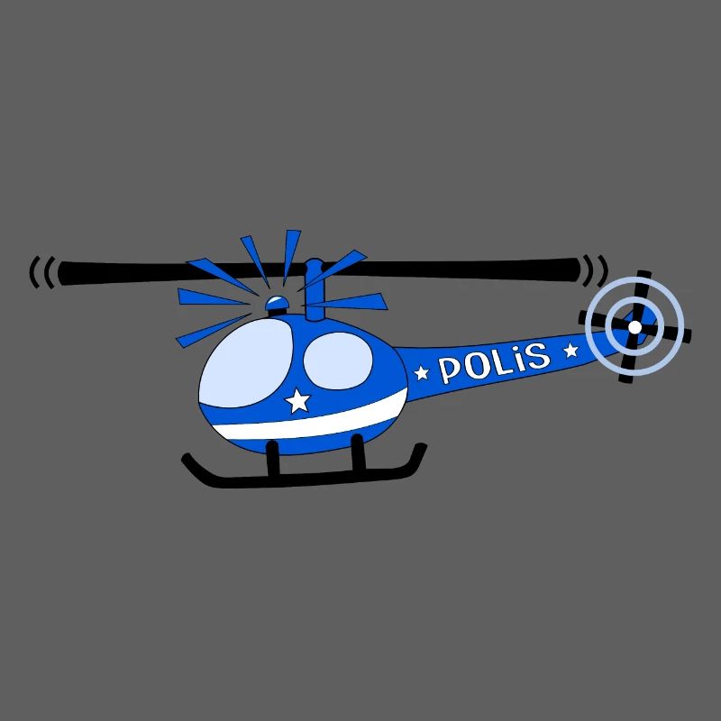 Hubschrauber Polis Kinder