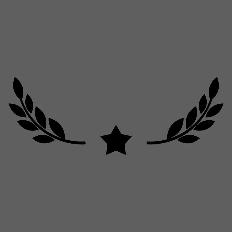 Star with laurel wreath design