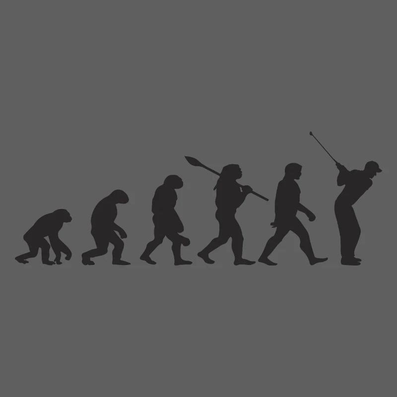 Golf Evolution Retro Geschenk für Golfer