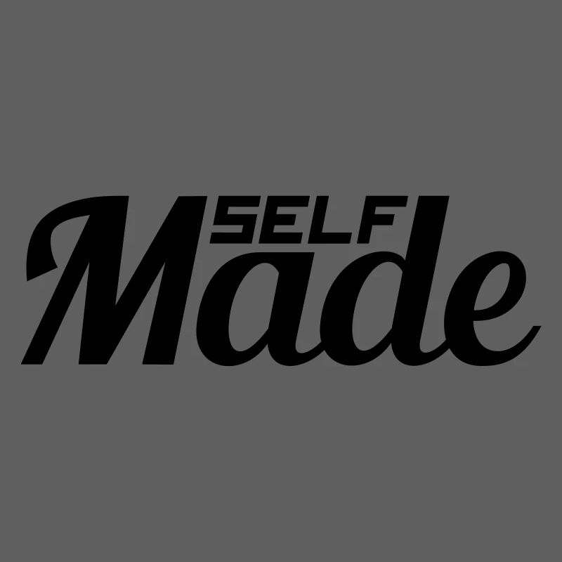 text erfolgreich schild logo reich self made man m