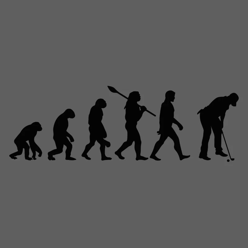 Golf Évolution du Singe Au Golfeur