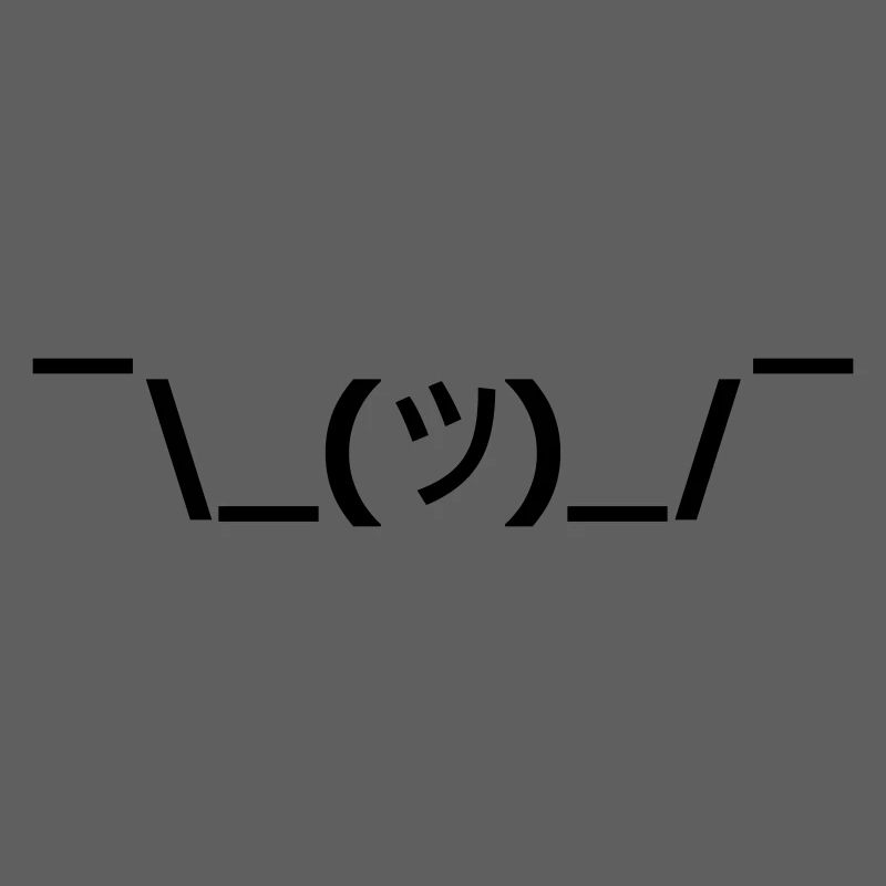 Shruggie schwarz Vector