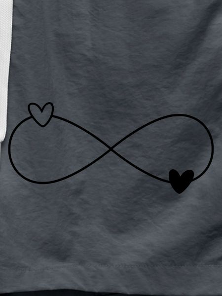 Infinity Hearts Black White