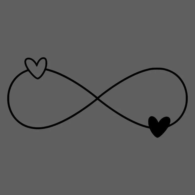 Infinity Coeurs Noir Blanc