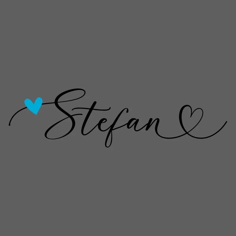 Stefan Surname First name Calligraphy Heart