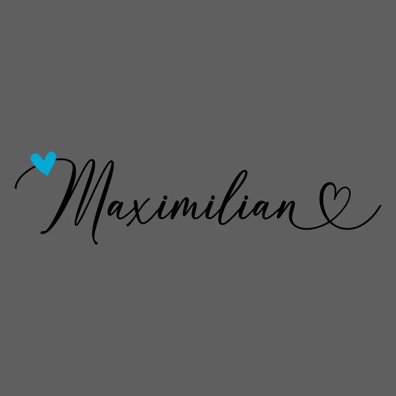 Maximilian Last name First name Calligraphy heart