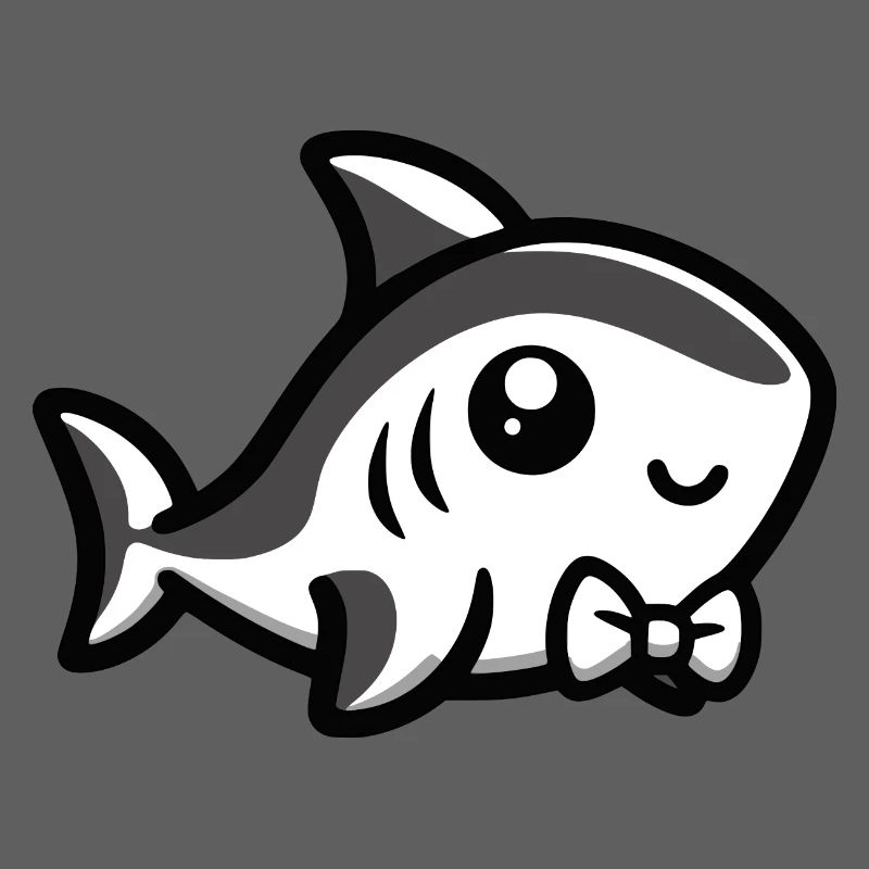Requin mignon avec nœud papillon