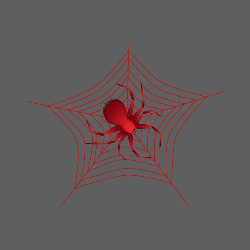 Spider in spider web red spider large spider