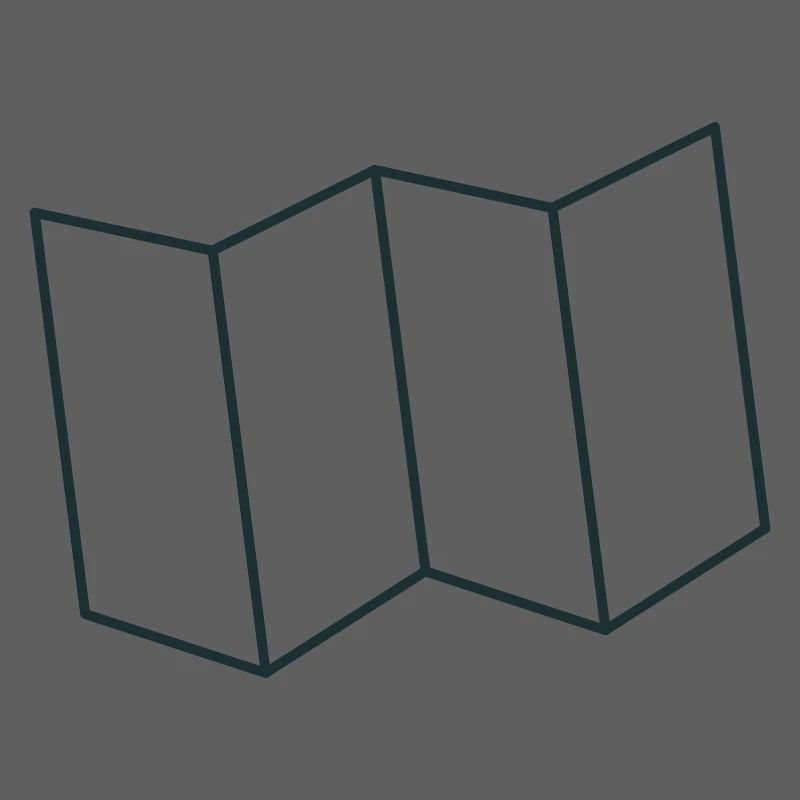 folded map outline folds