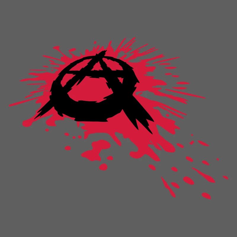 Blood spatter anarchy symbol