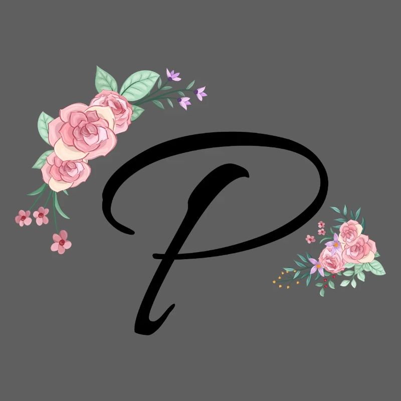 Lettre p fleurs