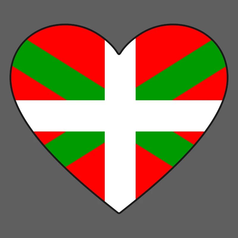 Basque Flag Heart