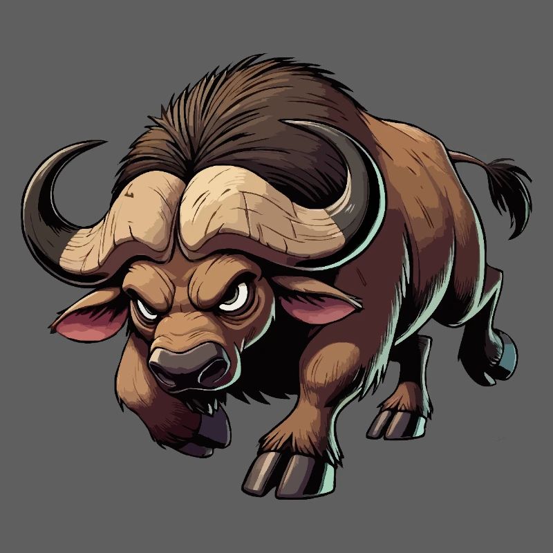 Buffle du Cap féroce